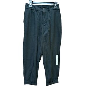 NWT‎ A New Day Pants Cuffed Cropped Slim Ankle Summer Black Women's Size 6